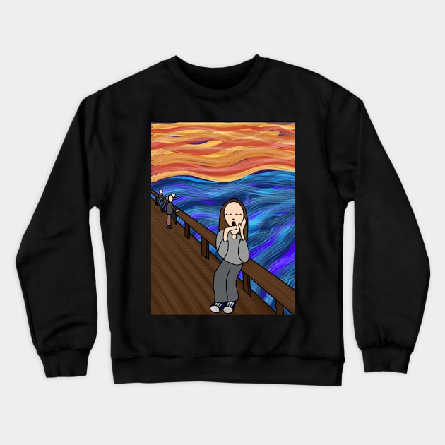 The Yawn (Large Print) Crewneck Sweatshirt by Aeriskate